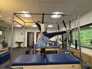 A client inverted on the Cadillac